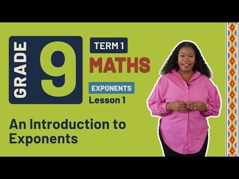 Gr9 Maths: Exponents | An Introduction to Exponents